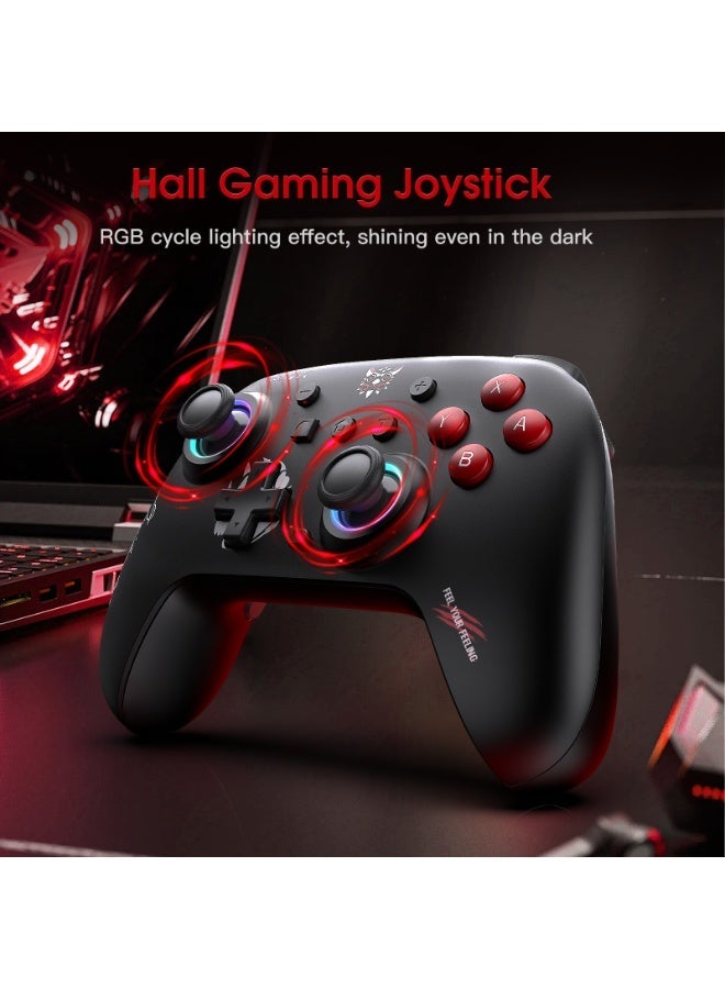 onikuma C1 Wireless Gaming Controller Gamepad 6-Axis Gyro Dual Vibration with RGB Lighting for Nintendo Switch Playstation PC - Image 5